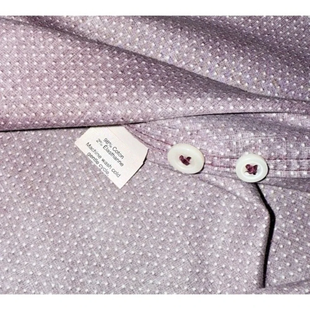 J Crew Thompson Shirt MENS LARGE 16-16.5 PRE-OWNED Purple Button Up WRINKLE FREE